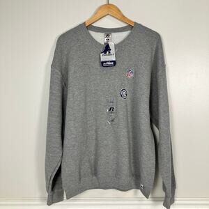 Vintage Russell NFL Football Embroidered Gray Crewneck Sweatshirt Size L